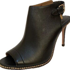 COACH - KATE Black Leather Sling Back, Open Toe,   NOW $50.00